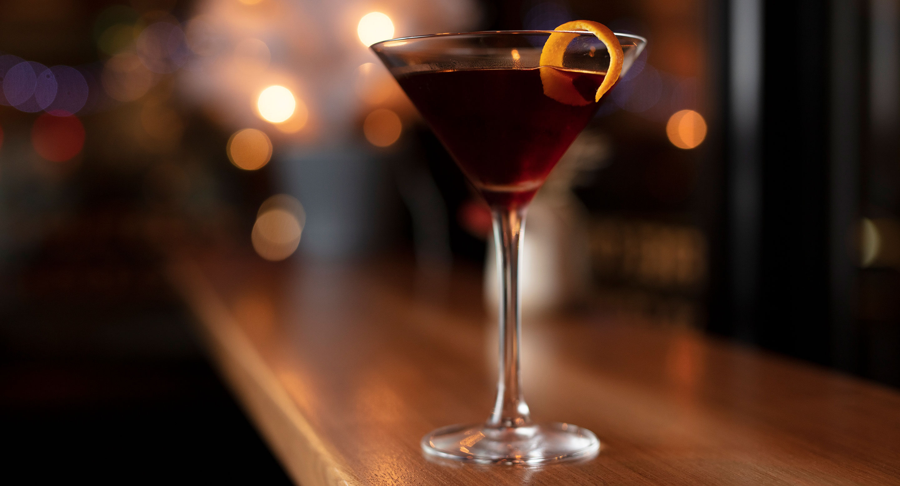 Cocktail in martini glass